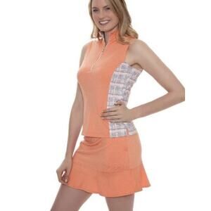 FAIRWAY & GREENE Golf Skirt Skort •S• Eden Orange Peach Ember NWT!! $119